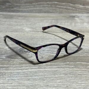 Coach HC6065T Eyeglasses Frames 49-17-135 Confetti Purple Rectangle Optical